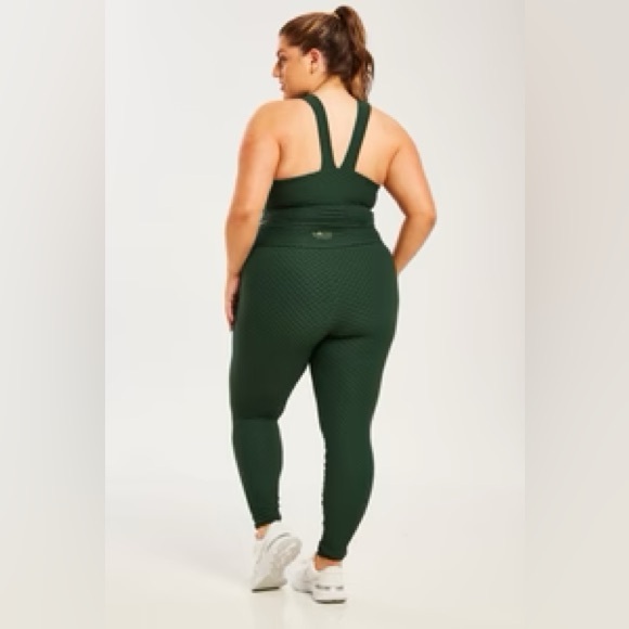 Booty By Brabants Curvy Croco Skin Leggings in Green,  OSFM - Picture 2 of 14